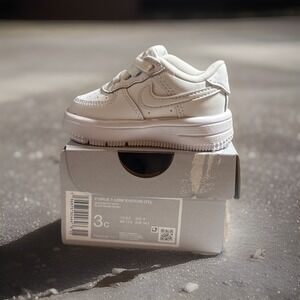 Nike Air Force 1 Low EasyOn In All White Size 3c Brand New